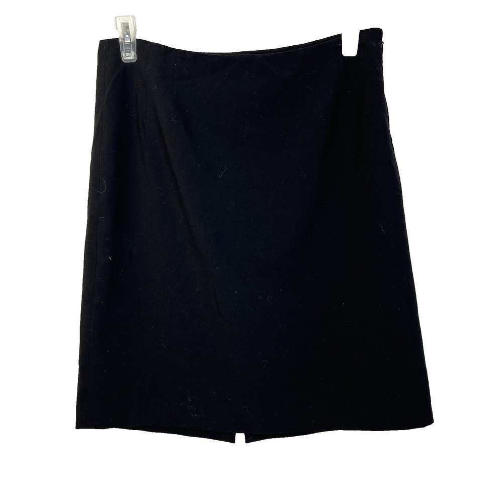 Josephine Chaus Black Skirt Women's 12 Straight Lined Work Capsule Wardrobe